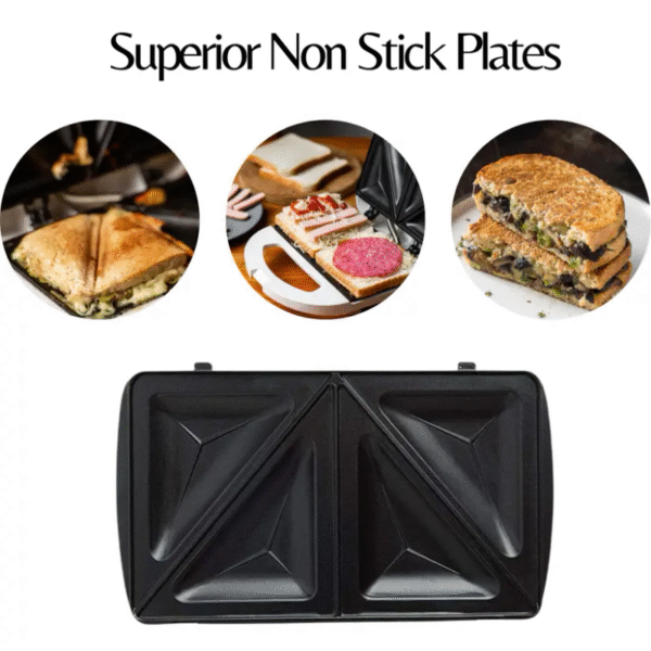 Domestic King 2 Slice White Sandwich Maker 750W- DK180100 - Image 4
