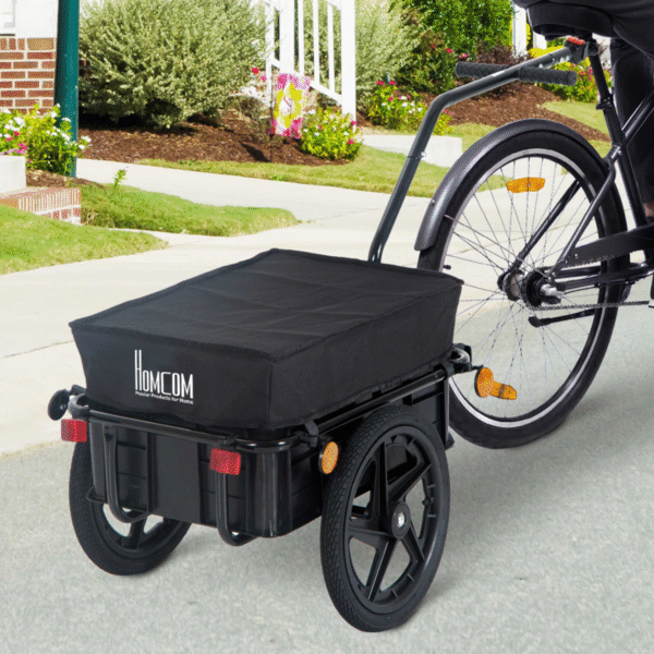 Bike Trailer Stroller Cargo Trailer Black - Image 2