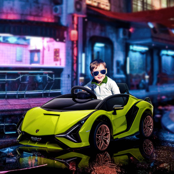 Lamborghini SIAN 12V Kids Electric Ride On Car Toy w/ Remote Control HOMCOM - Image 2