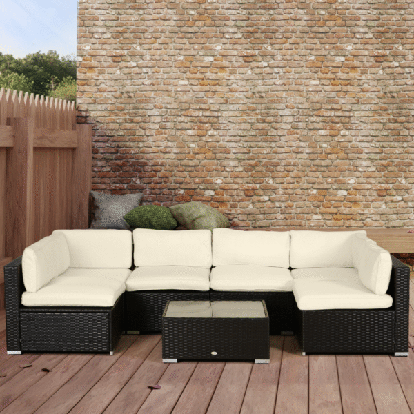 12-Piece Cusion Replacement for Outdoor Garden Rattan Furniture Beige - Image 2