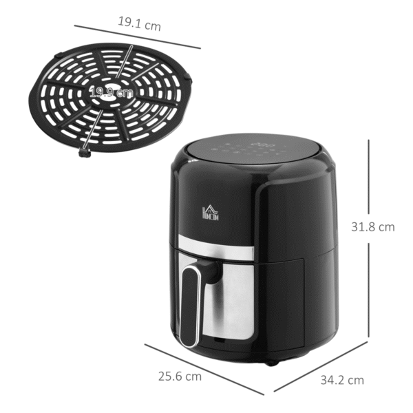 Air Fryer 1300W 4L with Rapid Air Circulation Timer and Nonstick Basket - Image 3