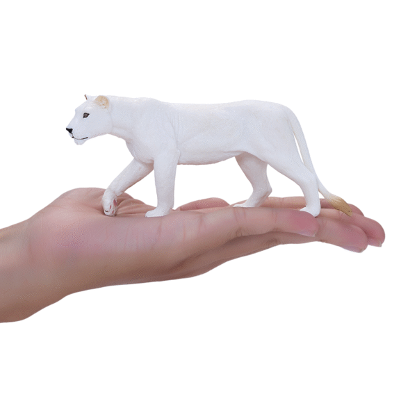 White Lioness Toy  Realistic Big Cat Model - Image 4