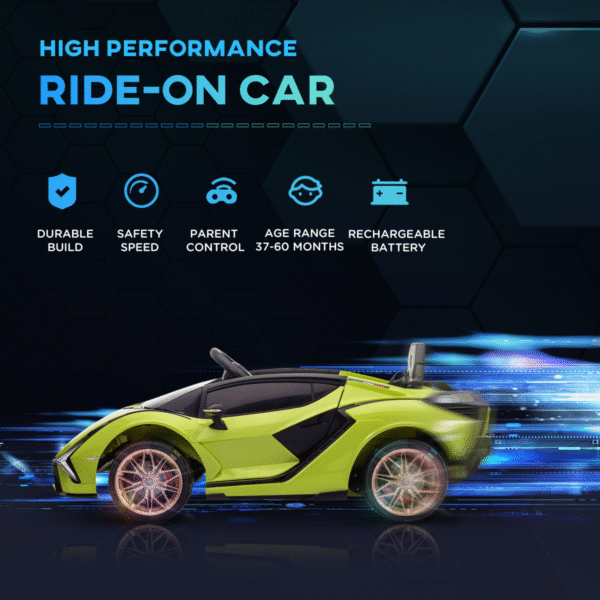 Lamborghini SIAN 12V Kids Electric Ride On Car Toy w/ Remote Control HOMCOM - Image 4
