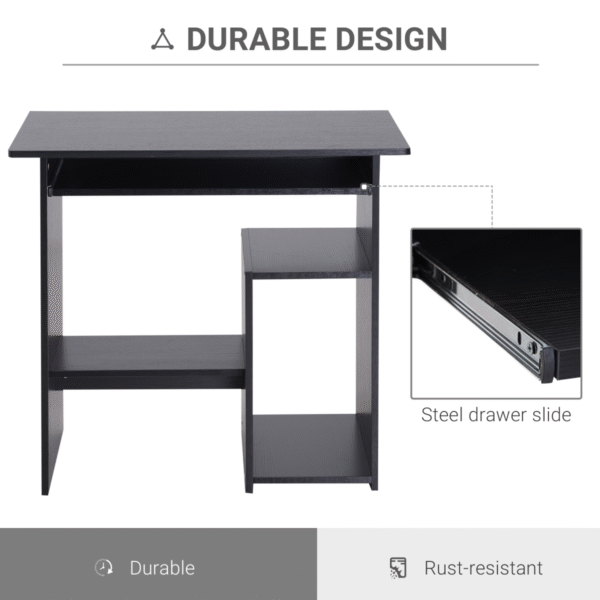 Computer Desk, 73.5H cm-Black - Image 6