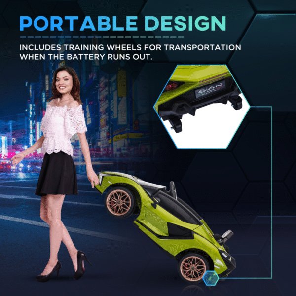 Lamborghini SIAN 12V Kids Electric Ride On Car Toy w/ Remote Control HOMCOM - Image 7