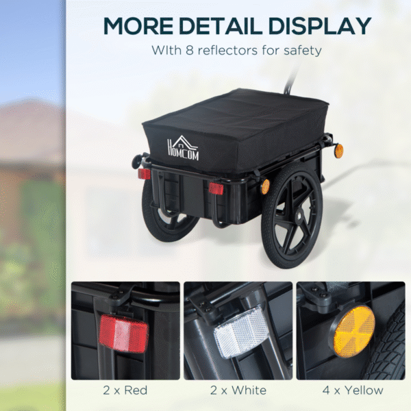 Bike Trailer Stroller Cargo Trailer Black - Image 8