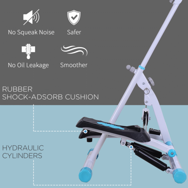 Stepper Fitness Exercise Handle Bar Machine Cardio Foldable Workout HOMCOM - Image 8