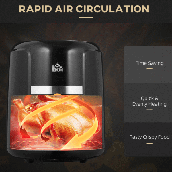 Air Fryer 1300W 4L with Rapid Air Circulation Timer and Nonstick Basket - Image 8