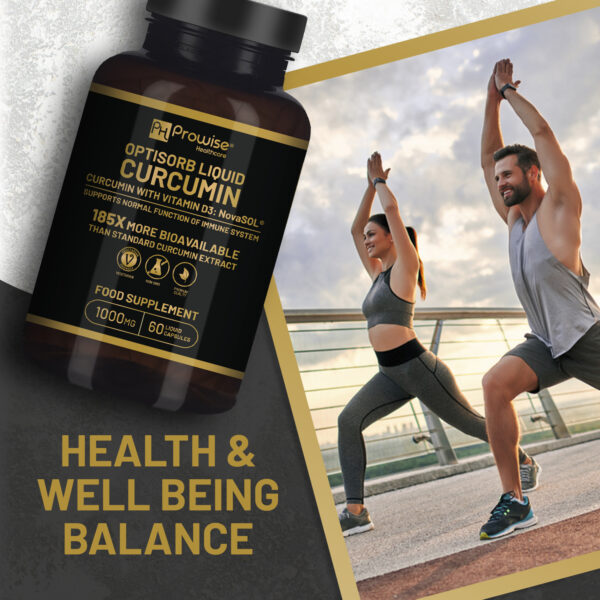 Optisorb Liquid Curcumin with Vitamin D - 60 Liqcaps - Image 4