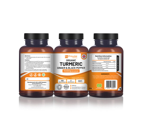 Prowise Turmeric Curcumin 1440mg with Black Pepper & Ginger - Image 4