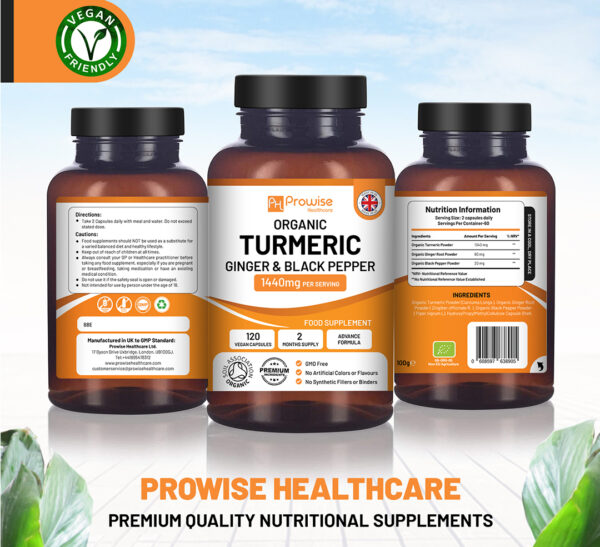Prowise Turmeric Curcumin 1440mg with Black Pepper & Ginger - Image 5