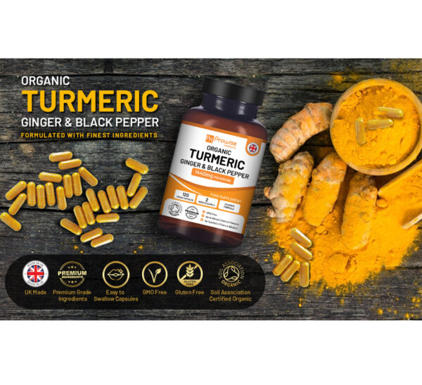 Prowise Turmeric Curcumin 1440mg with Black Pepper & Ginger - Image 6