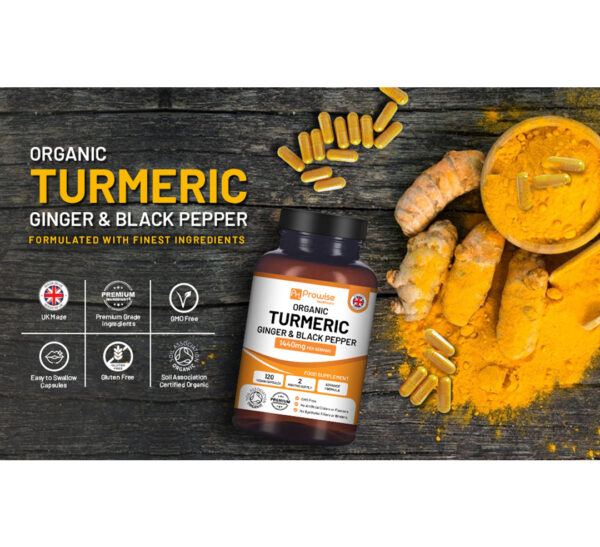 Prowise Turmeric Curcumin 1440mg with Black Pepper & Ginger - Image 7