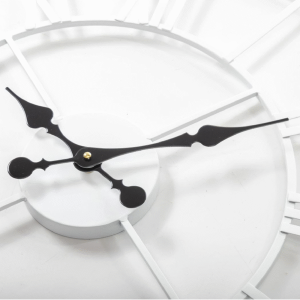 40CM ROMAN METAL CLOCK WHITE - Image 2