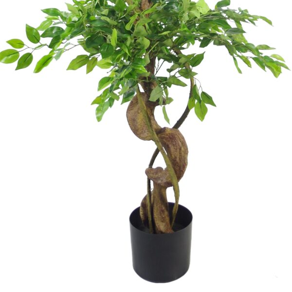 150cm Twisted Trunk Artificial Japanese Fruticosa Style Ficus Tree - Image 6