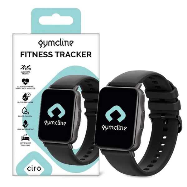 Gymcline Ciro Fitness Tracker w/ 25 Sports Modes & IP68 Water Protection, Black - Image 3