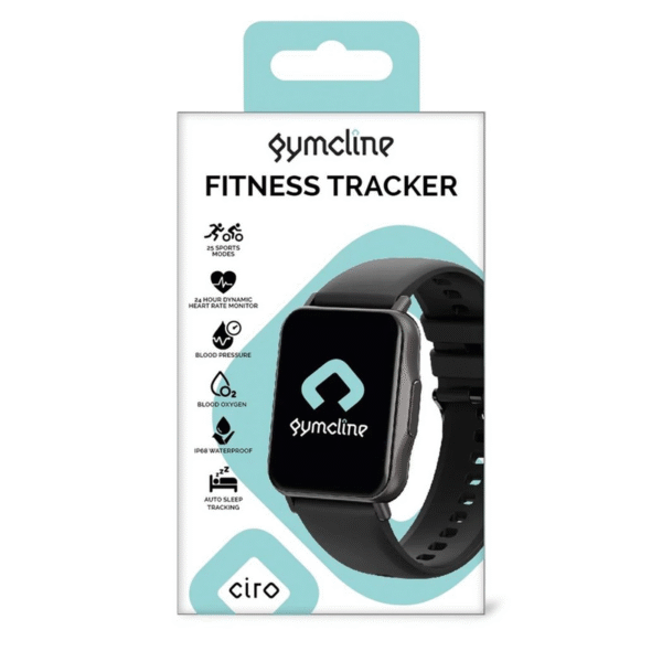 Gymcline Ciro Fitness Tracker w/ 25 Sports Modes & IP68 Water Protection, Black - Image 5