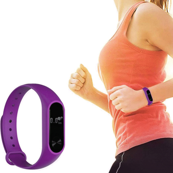 Aquarius AQ112 Fitness Tracker With Heart Rate Monitor, Purple - Image 2