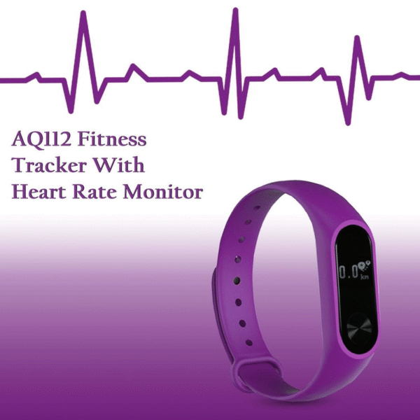 Aquarius AQ112 Fitness Tracker With Heart Rate Monitor, Purple - Image 7