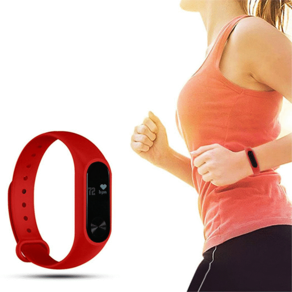 Aquarius AQ112 Fitness Tracker With Heart Rate Monitor, Red - Image 6