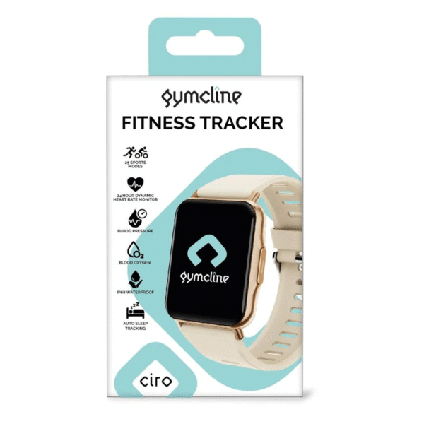 Gymcline Ciro Fitness Tracker w/ 25 Sports Modes & IP68 Water Protection, Cream - Image 2