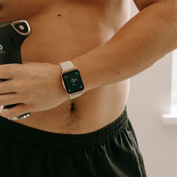 Gymcline Ciro Fitness Tracker w/ 25 Sports Modes & IP68 Water Protection, Cream - Image 3