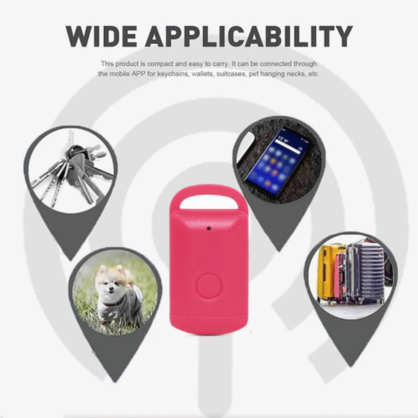 Suitcase Shaped Bluetooth Key Finder GPS Locator Anti-lost Alarm/Tracker[Pink] - Image 3