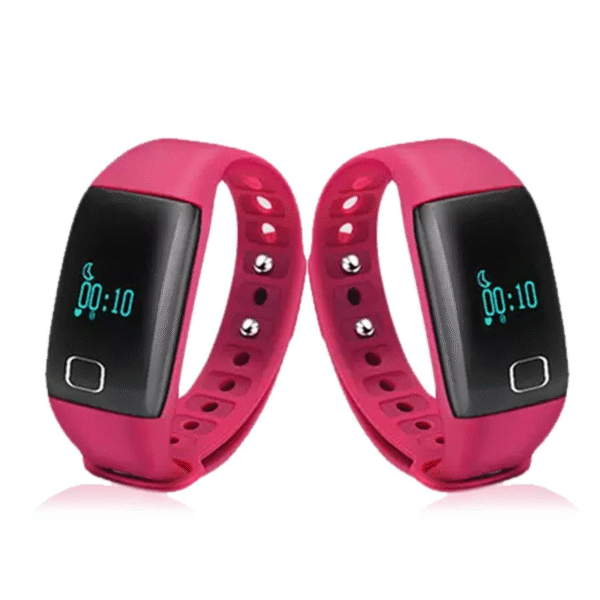 BaS-TeK T1 Waterproof Fitness Tracker with HRM - Pink - Image 2