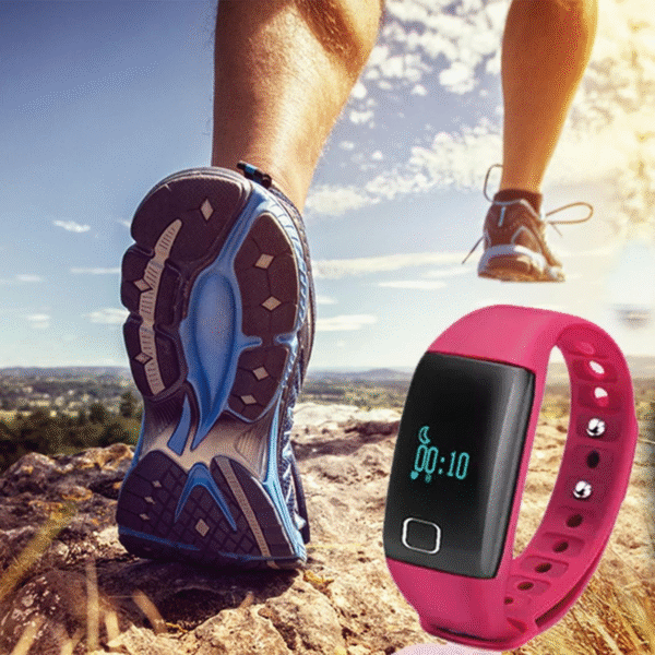 BaS-TeK T1 Waterproof Fitness Tracker with HRM - Pink - Image 4