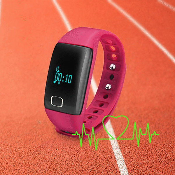 BaS-TeK T1 Waterproof Fitness Tracker with HRM - Pink - Image 6
