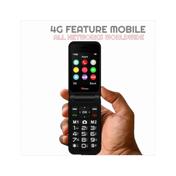 TTfone Red TT760 with USB Cable, Three Pay As You Go - Image 3