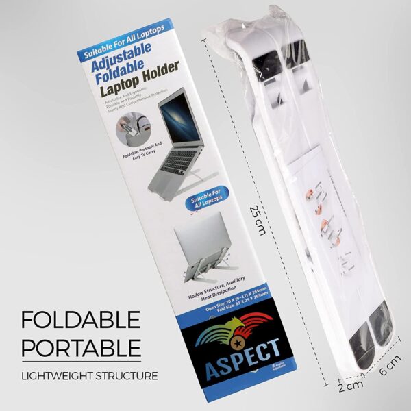 Aspect 8 Angles Adjustable Foldable Laptop Holder Suitable for All Laptops - Image 3