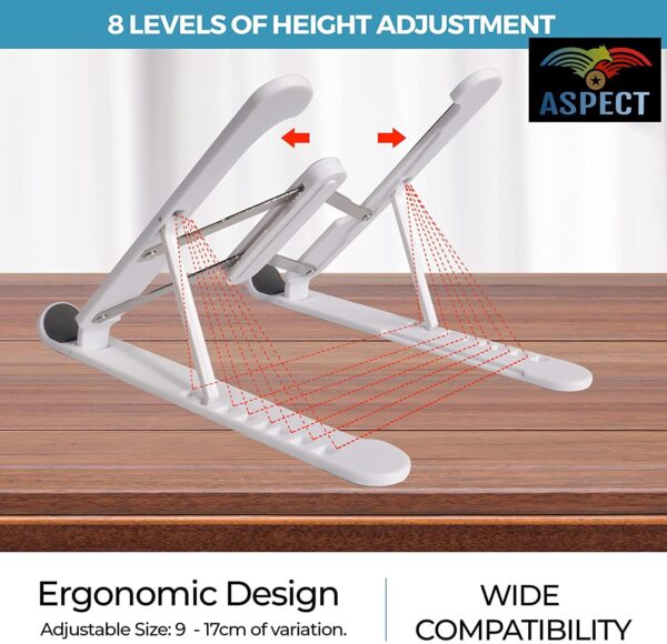 Aspect 8 Angles Adjustable Foldable Laptop Holder Suitable for All Laptops - Image 5