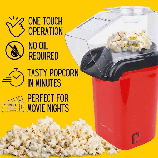Domestic King 1200W Popcorn Maker- DK18049 - Image 4