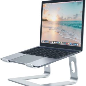 Aspect Metal Desktop Laptop Stand Compatible with All MacBook and Laptops Size Range 10 to 15.6 Inches (SLIVER)