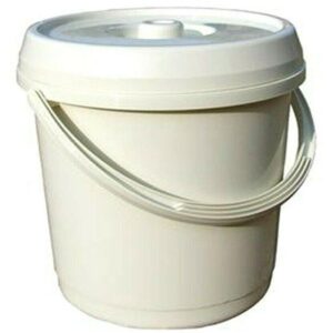 Whitefurze Bucket with Lid, 14 Litre, Cream