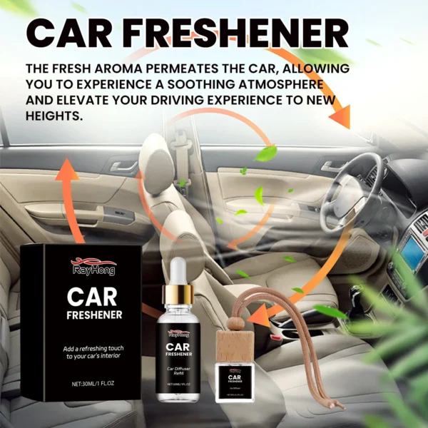 Rayhong 30ml Car Air Freshener Refill With Hanging Diffuser Car Bedroom Fragrance Lasting Air Freshing Vehicle Deodorant Liquid - Image 3