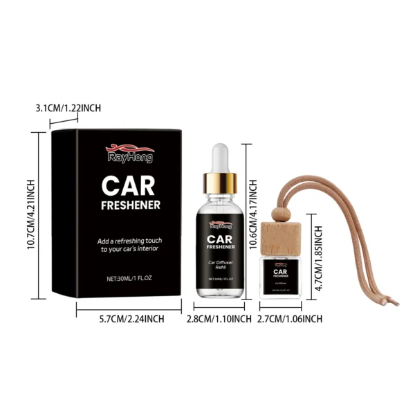 Rayhong 30ml Car Air Freshener Refill With Hanging Diffuser Car Bedroom Fragrance Lasting Air Freshing Vehicle Deodorant Liquid - Image 6