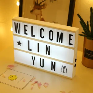 A4 A5 A6 DIY Letters LED Combination Light Box Night Light USB / AA Battery Powered Symbol Cards Table Lamp Message Board