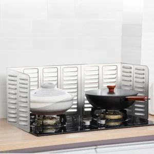 3 Sided Oil Splatter Guard Kitchen Aluminum Foil Anti Splatter Shield Guard Grease Splatter Guard for Stove Top and Frying Pan