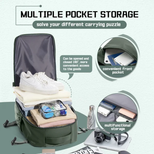Air Vacuum Compression Backpack Business Laptop Backpack, Large Capacity Anti Theft Vacuum Travel Backpack for Women Men, Hiking - Image 2