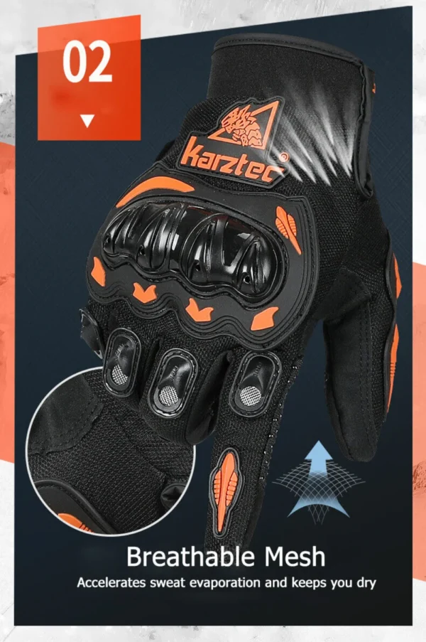 Motorcycle Gloves Full-finger Gloves Touch Screen Driving Gloves Wear-resistant Anti-drop Four-season Gloves for Men Women - Image 6