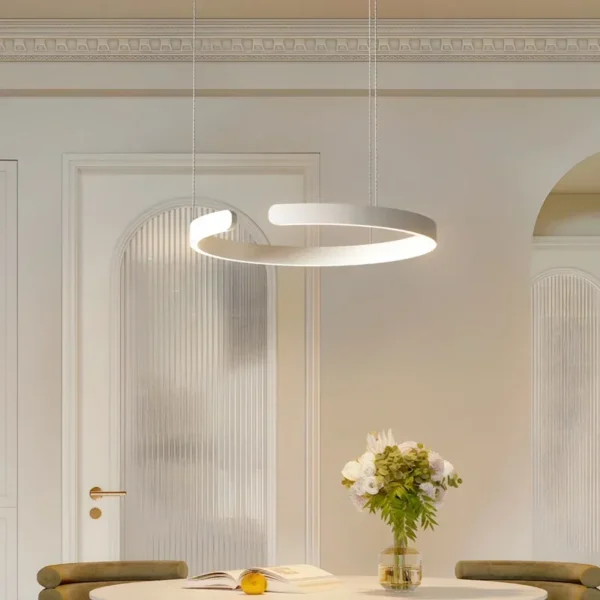 SANDYHA Modern Salon Design Ring Ceiling Chandelier Eye Protecting LED Lamp Bedroom Dining Room Study Pendant Lighting Fixture - Image 3