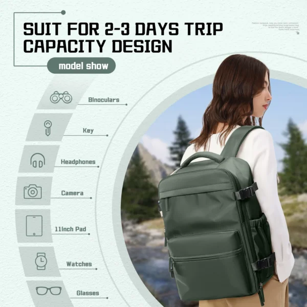 Air Vacuum Compression Backpack Business Laptop Backpack, Large Capacity Anti Theft Vacuum Travel Backpack for Women Men, Hiking - Image 6