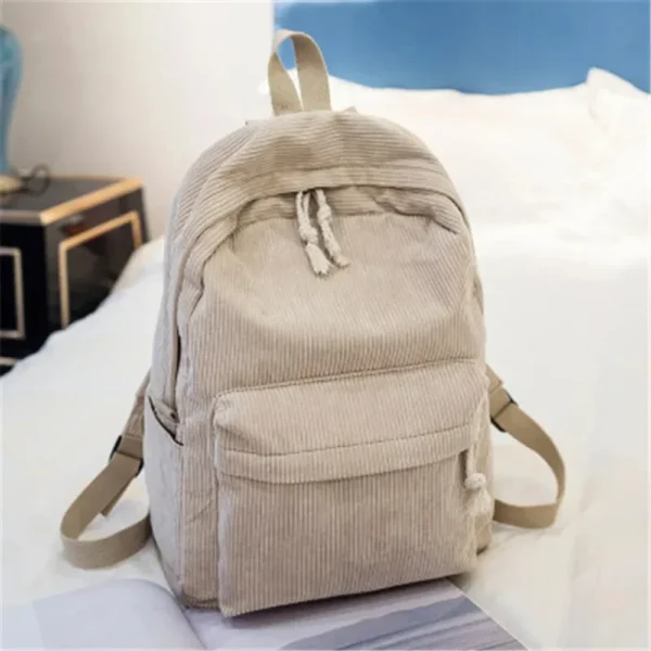 Personalized Corduroy Schoolbag Backpack Training Anti-theft Shoulder Bag For Teenager Knapsack Unisex Classic Campus Port - Image 4