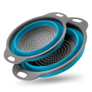 Collapsible Pasta Strainers,Kitchen Colander for Draining Fruit, Kitchen Silicone Filter Vegetables Baskets, Sink Washing Bowl