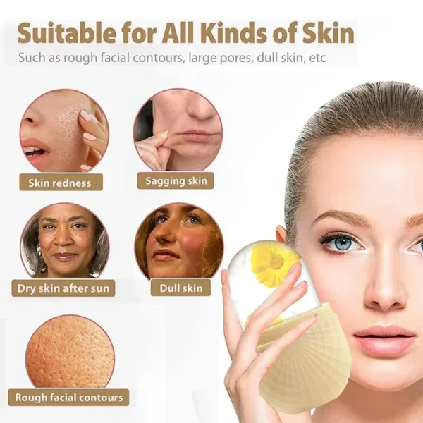 Silicone Ice Face Roller Ice Mold for Face Lifting Eye Puffiness Shrink Pores Ice Facial Massager Roller Beauty Skin Care Tools - Image 2