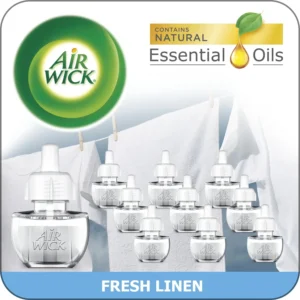 Plug in Scented Oil Refill, 10ct, Fresh Linen, Air Freshener, Essential Oils, Eco Friendly Pack
