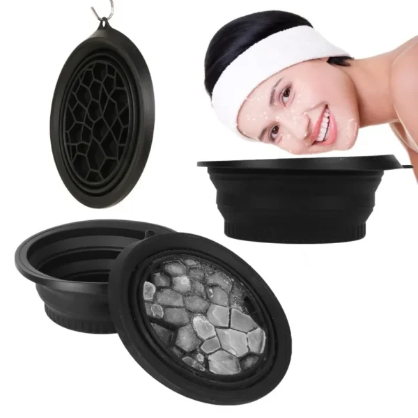 Face Ice Bath Bowl for Facials Plunge Dipping Face Folding Ice Facials Washbasin Facials Skin Cares Tool for Home Travel New - Image 3