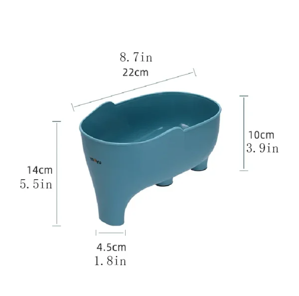Elephant Shaped Multifunctional Kitchen Drain Basket - Durably Designed for Vegetable and Fruit Washing, Drain, and Storage - Image 5